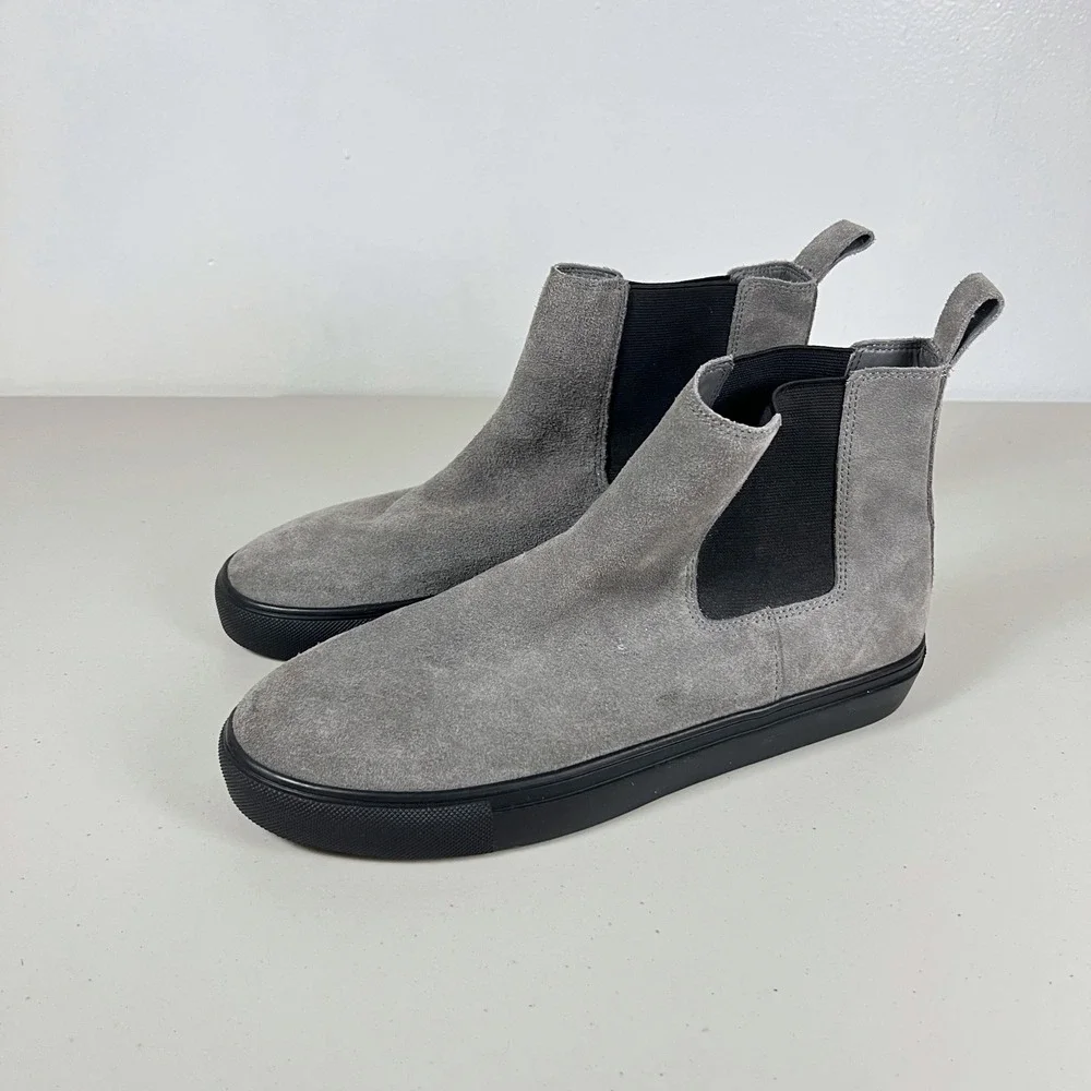 Steve Madden‎ Mens 9 Genuine Leather Suede Chelsea Boots Slip On